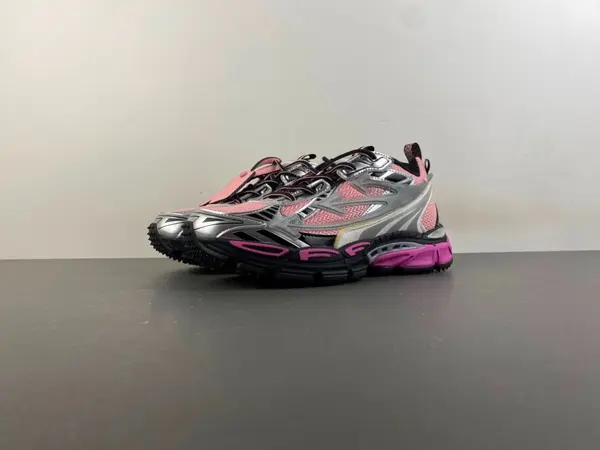 Off-White 24 Tri-Arrow Hiking Platform Chunky Shoes, Pink/Silver/Black