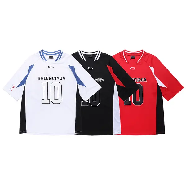 Balenciaga 2026SS New NBA League Series Embroidered Short-Sleeve T-Shirt,