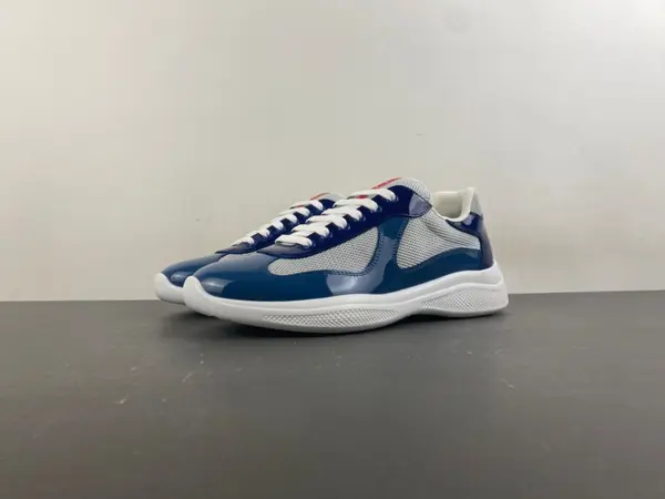 Prada America, royal blue and greyish white