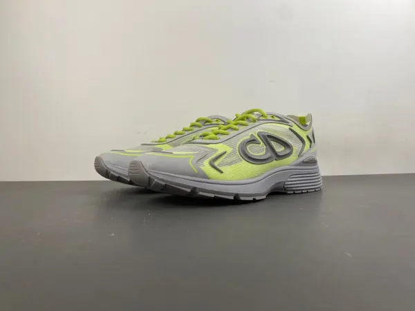 Christian Dior running shoes, grey fluorescent green