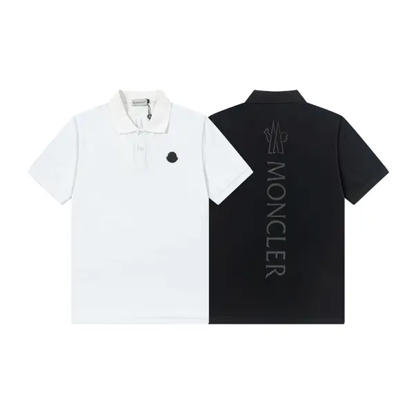 Back Letter Print Polo Shirt