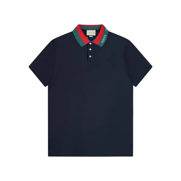 Neckline Letters Polo T Shirt