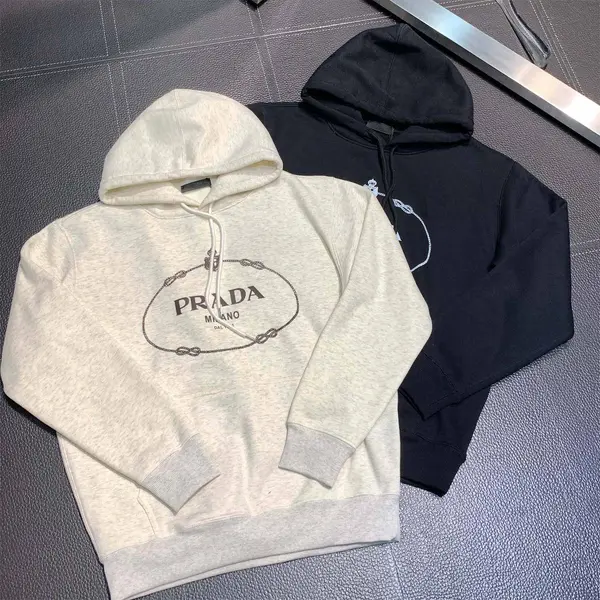 Prada fleece hooded sweatshirt