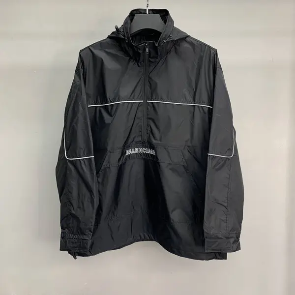 Balenciaga BLCG reflective half zipper jacket