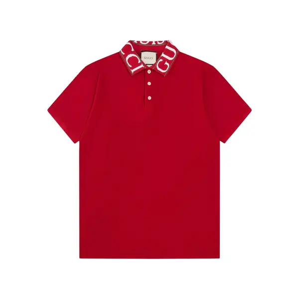 Neckline Letters Polo T Shirt