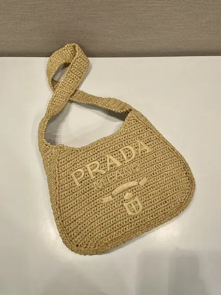 Prada Straw Shoulder Bag