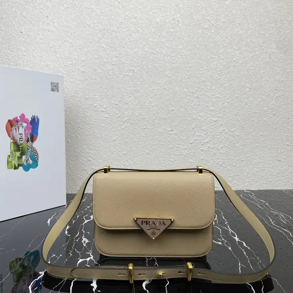 Prada Emblème Saffiano Shoulder Bag