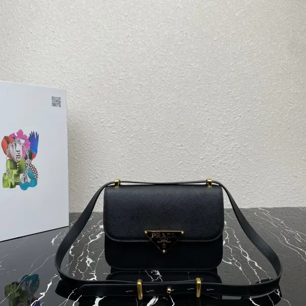 Prada Emblème Saffiano Shoulder Bag
