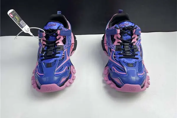 Balenciaga LED Track Trainers Dark Blue Pink