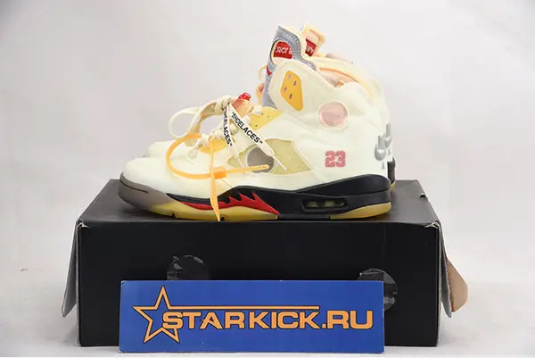 OFF-WHITE x Air Jordan 5 “Sail” DH8565-100