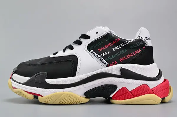 BALENCIAGA BLACK AND WHITE 17FW TRIPLE S 483560-W06E1-1011