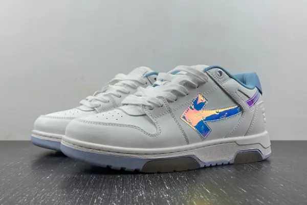 OFF-WHITE Out Of Office White orchid purple discoloration
