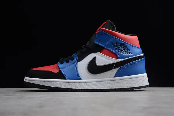 Air Jordan 1 Mid GS 'Top 3' Red/Blue/White/Black 554725-124