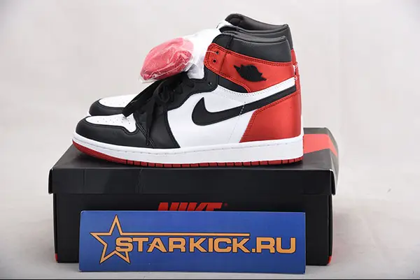 JORDAN 1 RETRO HIGH SATIN BLACK TOE - CD0461-016