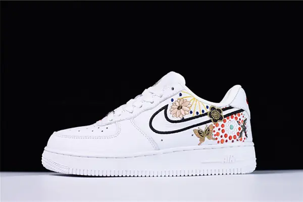 Nike Air Force 1 07 LNY QS Lunar New Year White  Flowers WOMENS  AJ8298-100