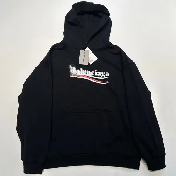 Balenciaga Coca-Cola Blur Print Hoodie Oversized Fit, Unisex Color: Black In Stock