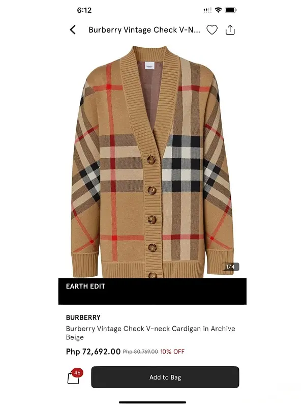 BUR classic cardigan sweater
