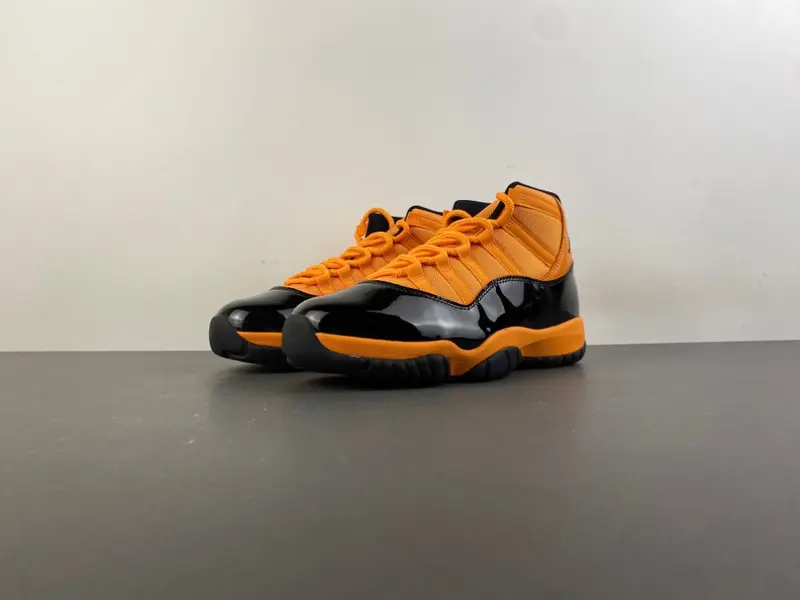 Air Jordan 11 Orange/Black Patent Leather Authentic Label 50, Style Code CT8012-700