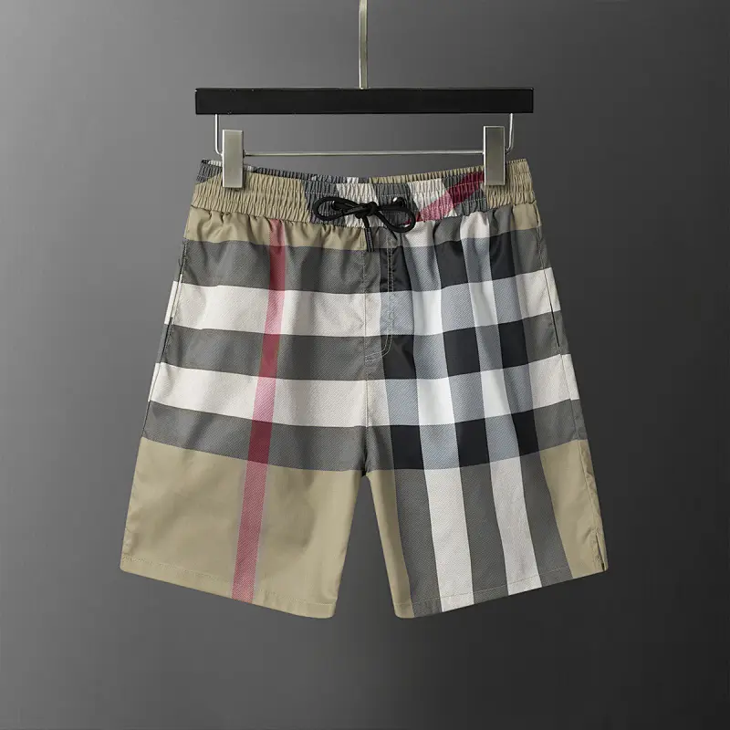BUR*BERRY 2025 New Classic Plaid Print Beach Shorts