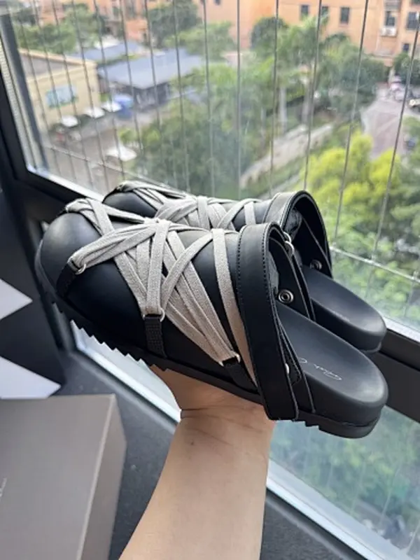 Rick Owens — Extreme Strappy Birkenstock Slides