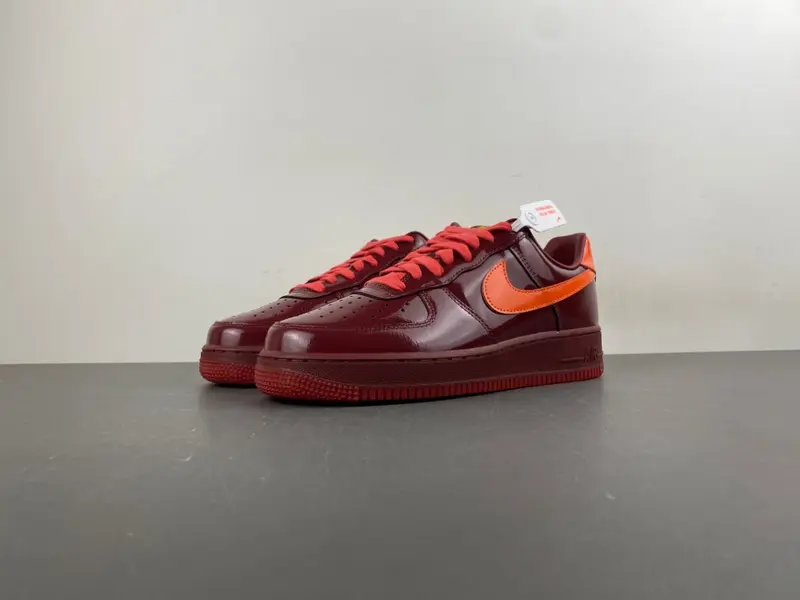 Nike Air Force 1 Low 'Patent Leather Dark Team Red'“  IO4489-601