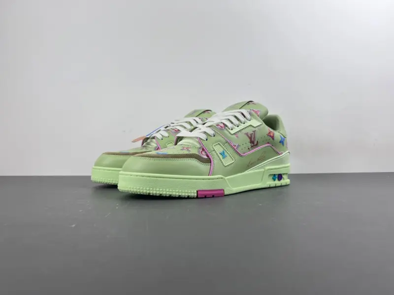 Louis Vuitton LV Trainer — Grass Green with Sequin Lettering (LV Collaboration) — Original Version (X2)