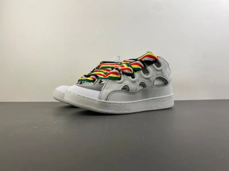Lanvin White and gray rainbow stripes