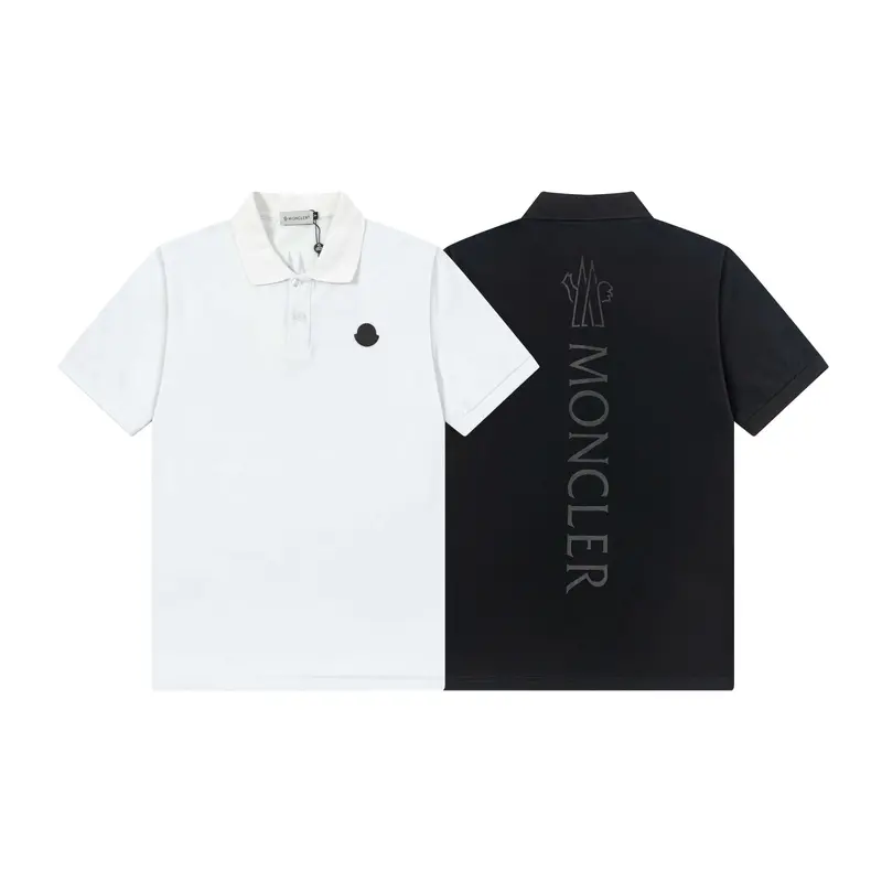 Back Letter Print Polo Shirt
