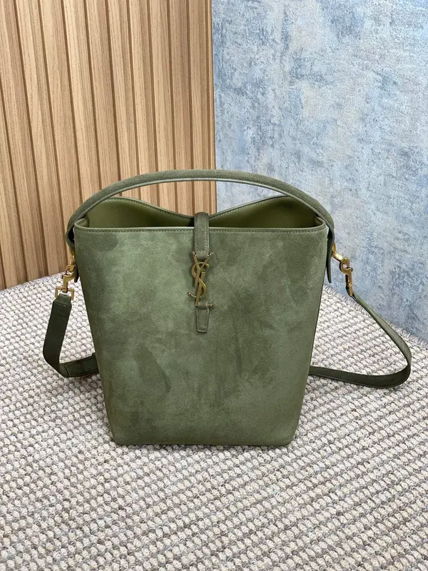 YSL Saint Laurent Rose same style cowhide, suede leather size: 20x25x16cm code 742828