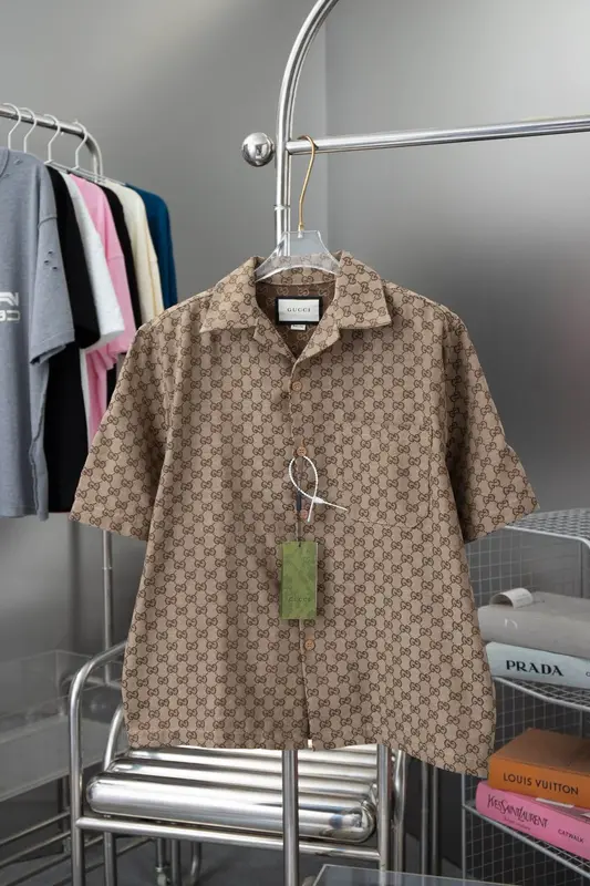 Brown All-Over Print T Shirt