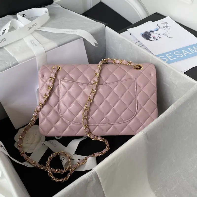 CH*ELClassic Flap Bag A01113, Top Quality, Medium Size: 23cm