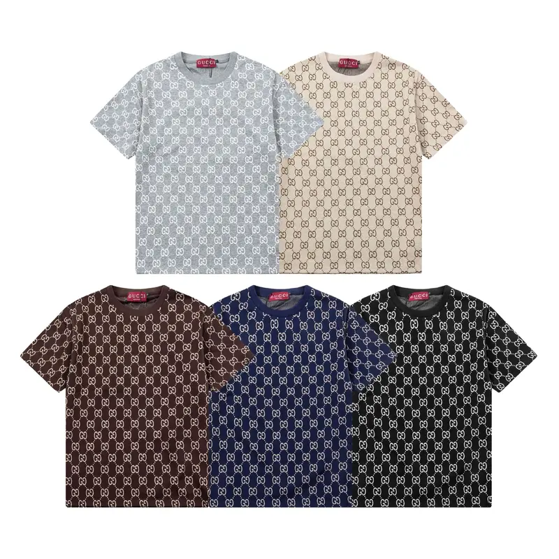 Multicolor Double G Full Print T Shirt