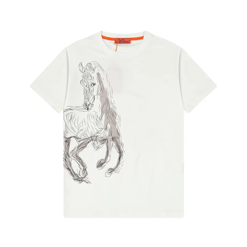Horse Embroidery T Shirt