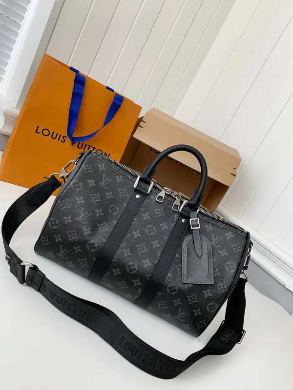 L*V's seasonal new Keepall Bandoulière 35 handbag M46655, 34 * 21 * 16cm