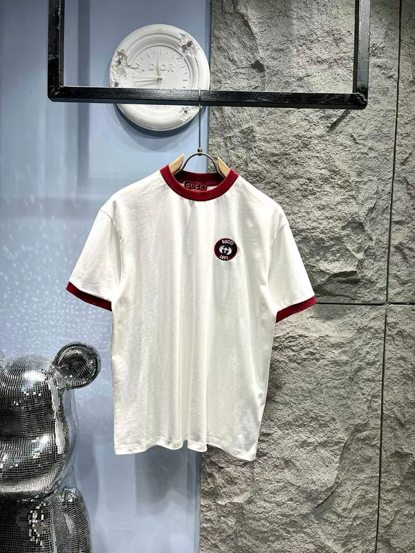 Double G Embroidery Stripes T Shirt