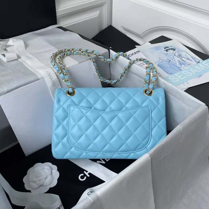CH*ELClassic Flap Bag A01113, Top Quality, Medium Size: 23cm