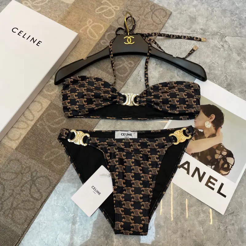 CELINE new elegant style old flower series bikini