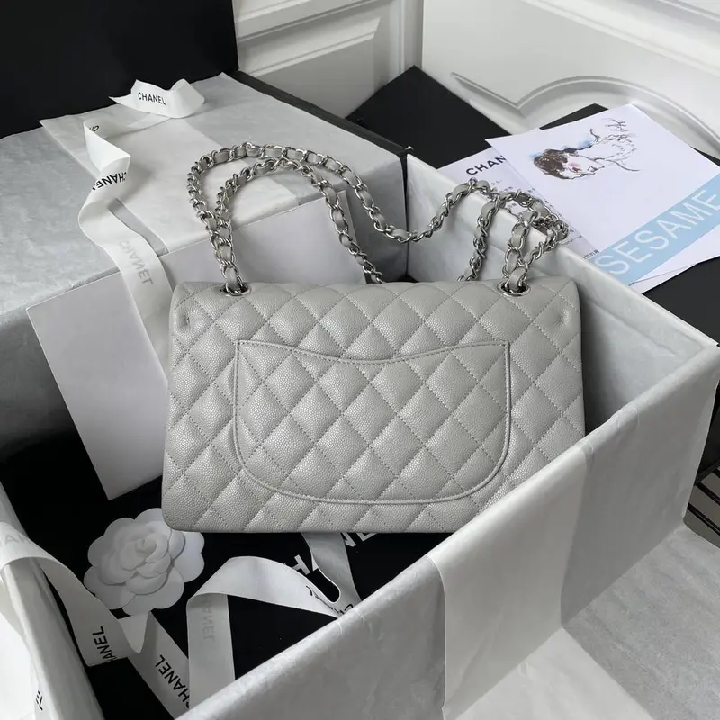 CH*ELClassic Flap Bag A01113, Top Quality, Medium Size: 23cm