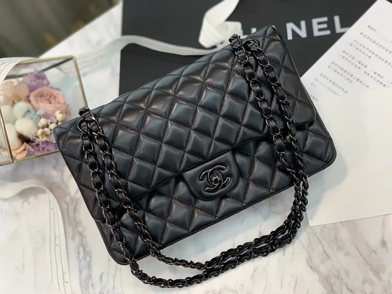 Chanle Classic Double Flap Lambskin Leather