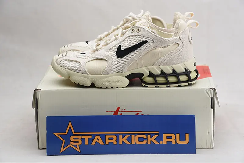 NIKE AIR ZOOM SPIRIDON CAGED STUSSY- FOSSIL CQ5486-200