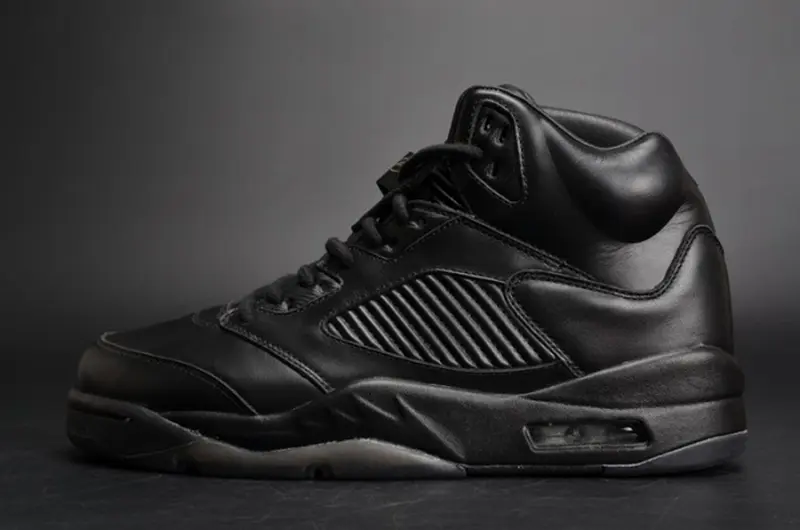 Air Jordan 5 Retro Prem 'Triple Black' mens 881432-010