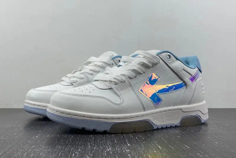 OFF-WHITE Out Of Office White orchid purple discoloration