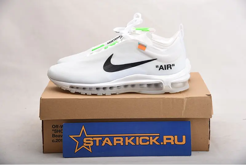 Off White X Air Max 97 The Ten White Cone Ice Blue AJ4585-100