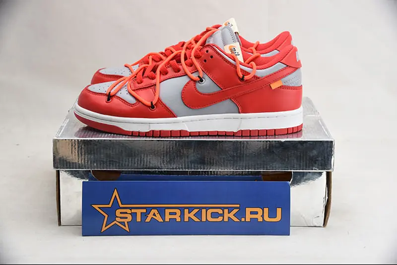 NIKE DUNK LOW OFF-WHITE UNIVERSITY RED - CT0856-600