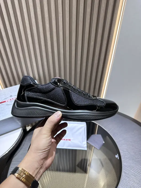 PRADA America's Cup Men's Low-Top Sneakers - Black